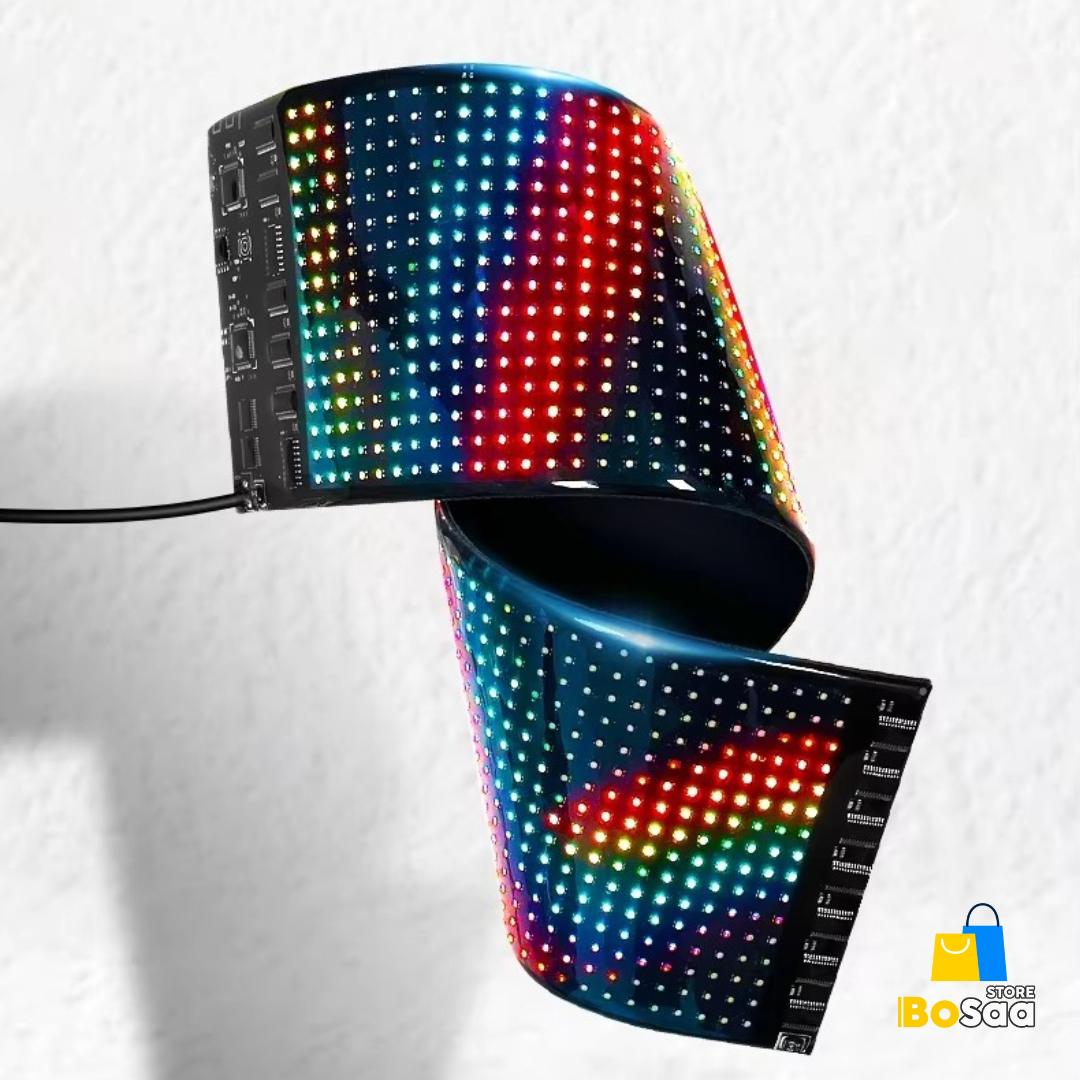 Pantalla LED Flexible 7x17cm para Auto Personalizable con Conexión USB